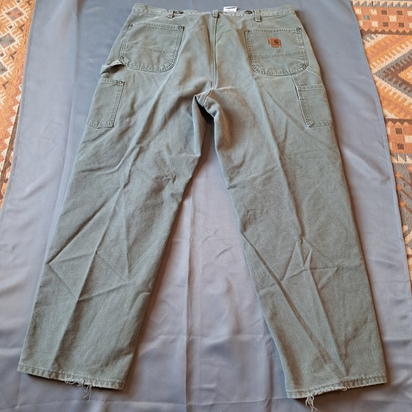 Carhartt Utility Logger Pants Adult 42x32 Double Knee Front Rivet B136-MOS - Picture 3 of 9